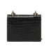 Paris Mini Croc Embossed Crossbody, &pound;295, Handbags, Black, Leather, Back view